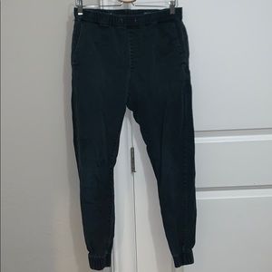 blue joggers